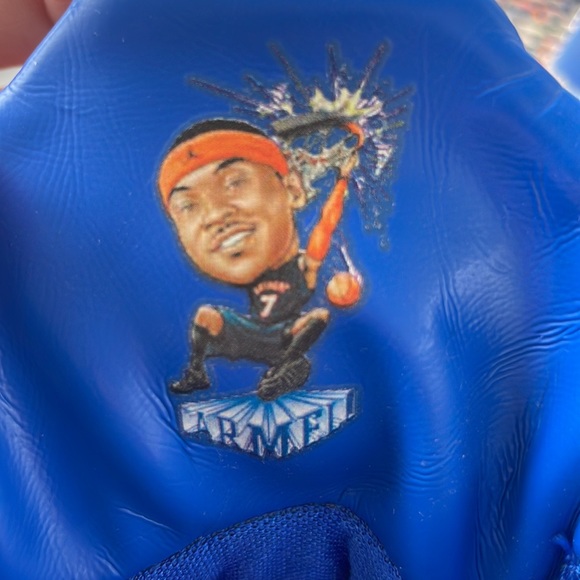 Jordan Air Flight 45 High Max Size 7 YOUTH Carmelo Anthony Blue/Orange - Picture 7 of 7